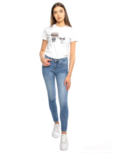 Karl Lagerfeld - Camiseta Ikonik Rhinestone