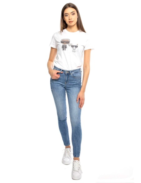 Karl Lagerfeld - Camiseta Ikonik Rhinestone