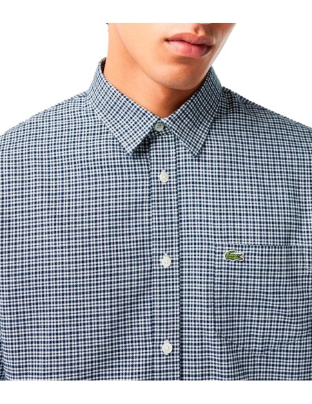 Lacoste - Camisa A Cuadros Con Logo