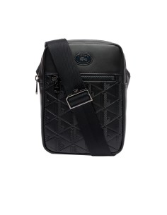 Lacoste - Bandolera de Piel con Monograma Estampado