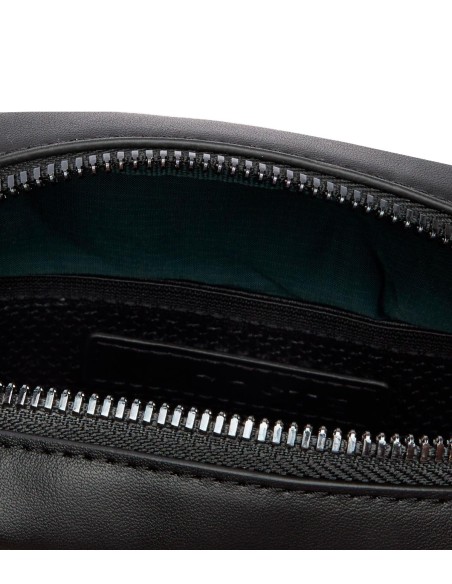 Lacoste - Bandolera de Piel con Monograma Estampado