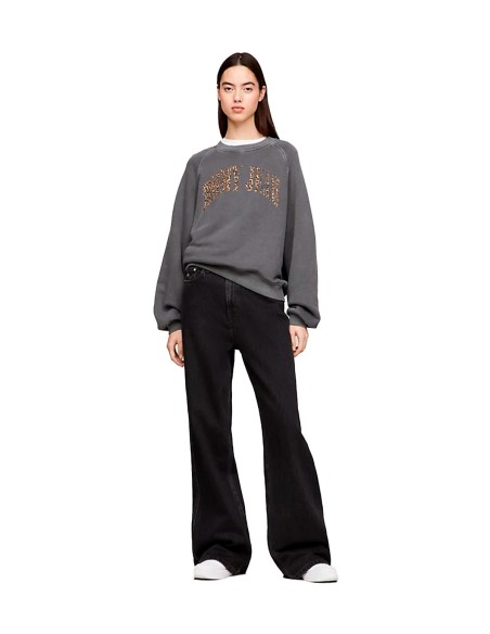 Tommy Jeans - Sudadera con Logo de Leopardo