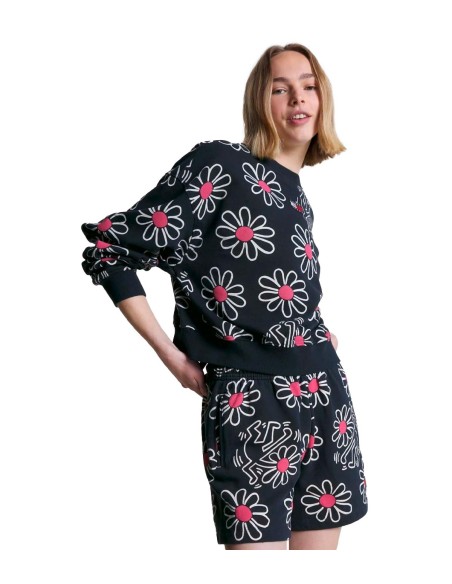 Tommy Jeans x Keith Haring - Sudadera Dancing Flowers