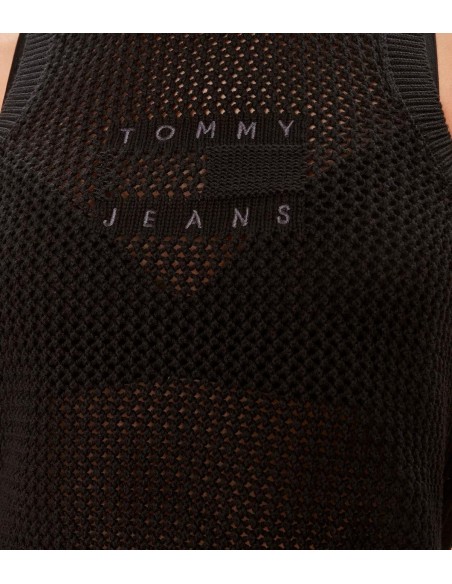 Tommy Jeans - Camiseta Sin Mangas de Corte Cropped