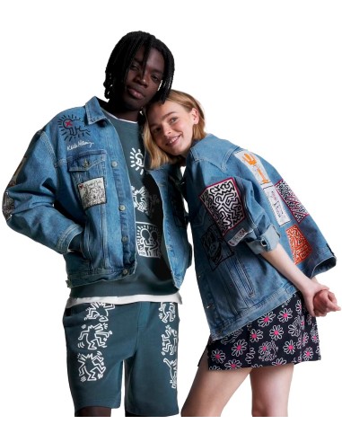 Tommy Jeans x Keith Haring - Chaqueta Vaquera Unisex con Estampado