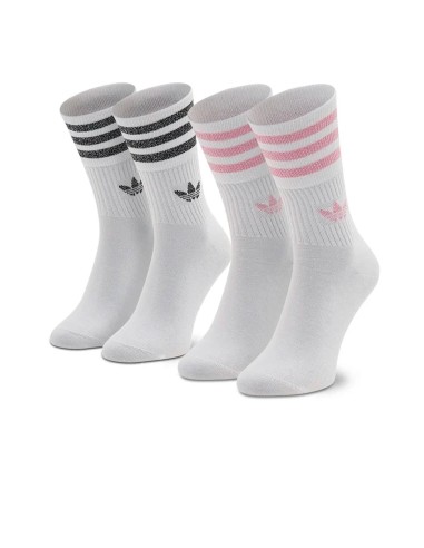 Adidas - Accesorios Glt Crew Sck White/Blipnk