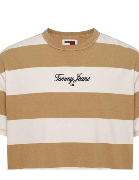 Tommy Jeans - Camiseta A Rayas Con Logo