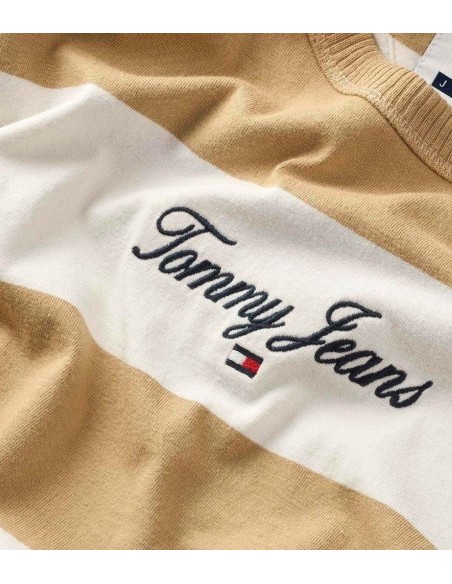 Tommy Jeans - Camiseta A Rayas Con Logo