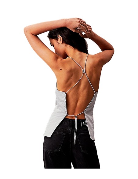 Calvin Klein - Camisas Y Blusas Back Tie Detail Parachute