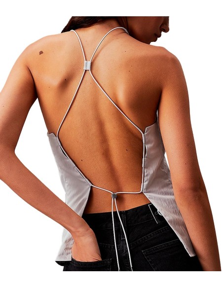 Calvin Klein - Camisas Y Blusas Back Tie Detail Parachute