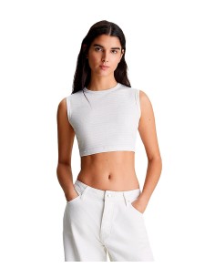 Calvin Klein - Camisetas Aop Cropped Tank Top