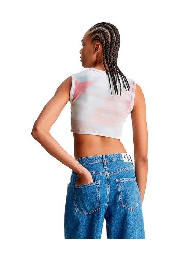 Calvin Klein - Camisetas Aop Cropped Tank Top