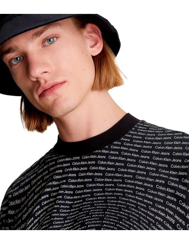 Calvin Klein - Camisetas Warp Logo Aop Tee