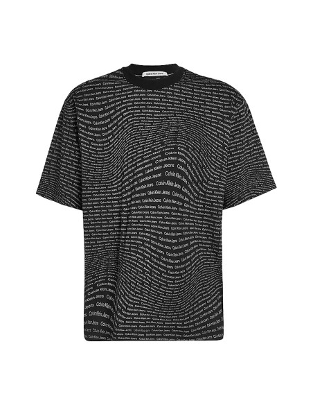 Calvin Klein - Camisetas Warp Logo Aop Tee