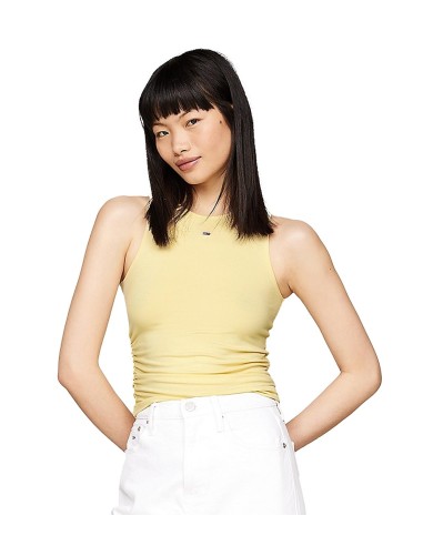 Tommy Jeans - Camiseta Slim Fruncida Sin Mangas