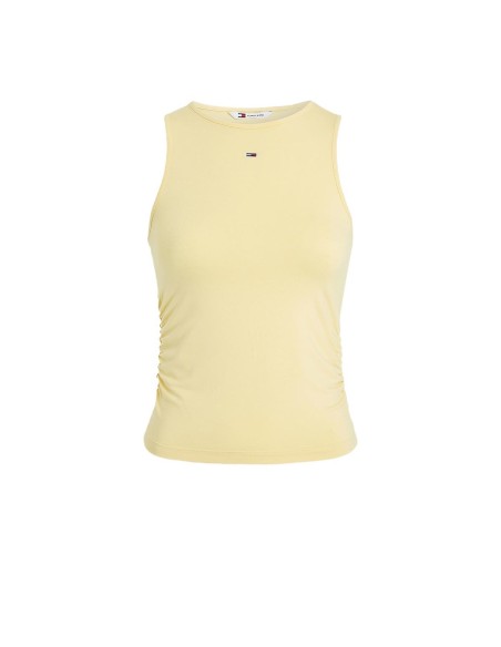 Tommy Jeans - Camiseta Slim Fruncida Sin Mangas