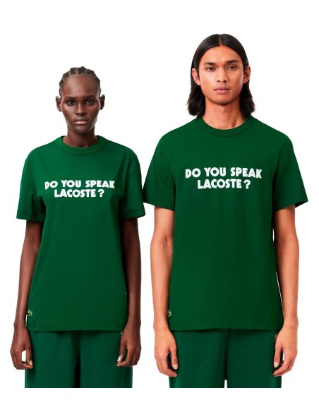 Lacoste - Camiseta Con Eslogan Frontal