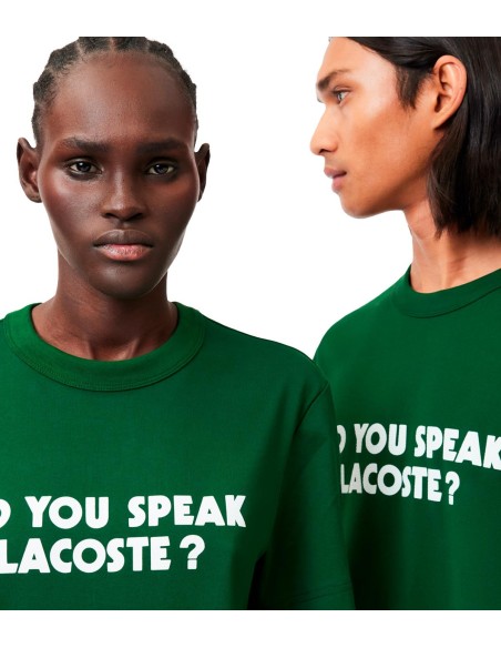 Lacoste - Camiseta Con Eslogan Frontal