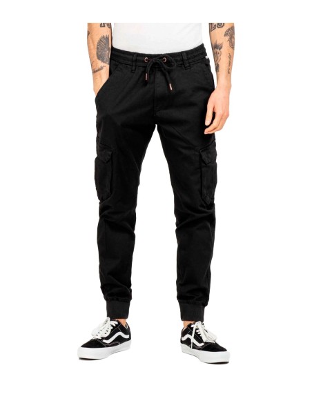 Reell - Pantalones Reflex Rib Cargo-Black