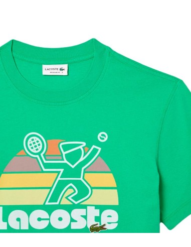 Lacoste - Camiseta Con Estampado De Tenis