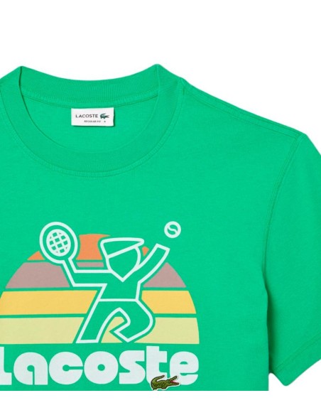 Lacoste - Camiseta Con Estampado De Tenis