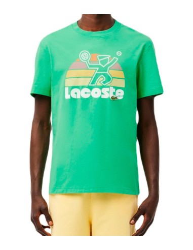 Lacoste - Camiseta Con Estampado De Tenis