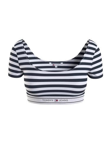 Tommy Jeans - Top A Rayas Con Logo