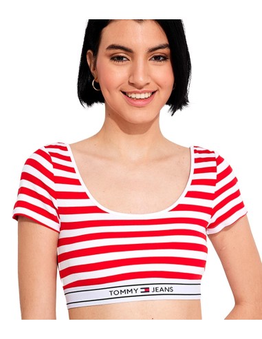 Tommy Jeans - Top A Rayas Con Logo