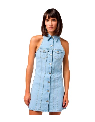 Wrangler - Camisetas Denim Collared Dress Sunb