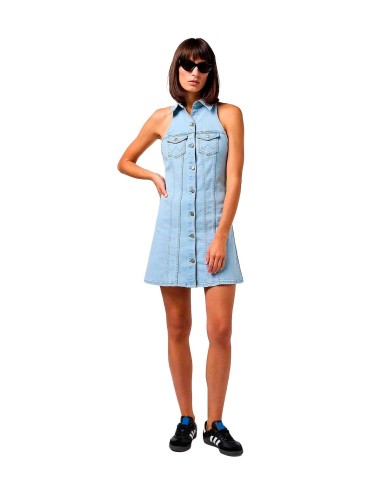 Wrangler - Camisetas Denim Collared Dress Sunb