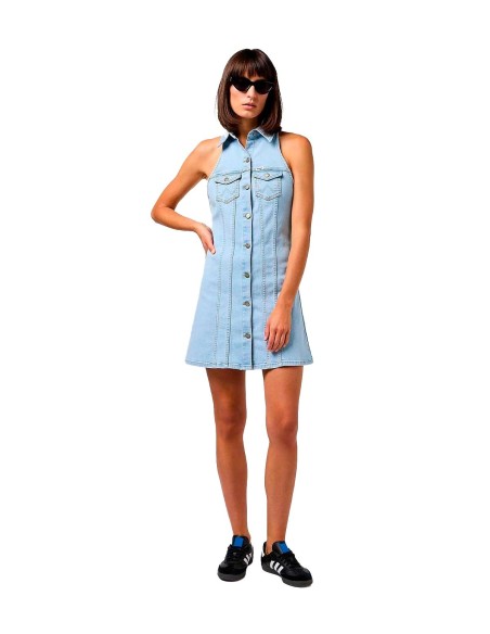 Wrangler - Camisetas Denim Collared Dress Sunb