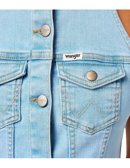 Wrangler - Camisetas Denim Collared Dress Sunb