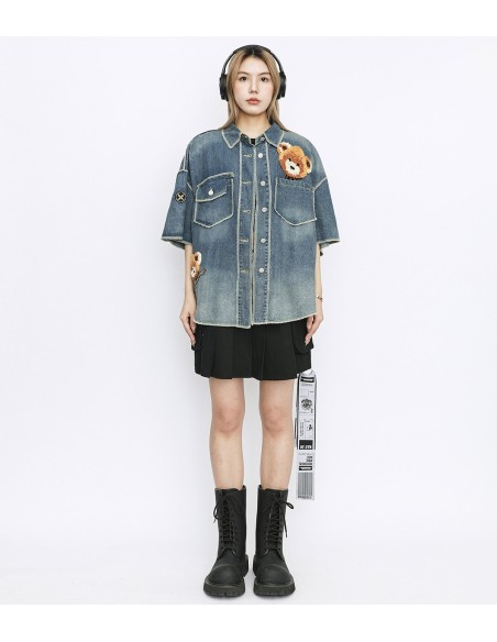 Mod Wave Movement - Camisa Vaquera Teddy Capsule