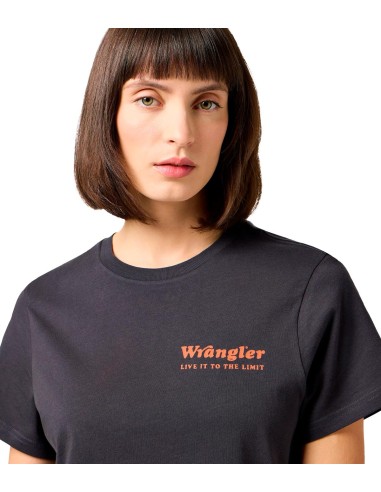 Wrangler - Camisetas Regular Tee Faded Black
