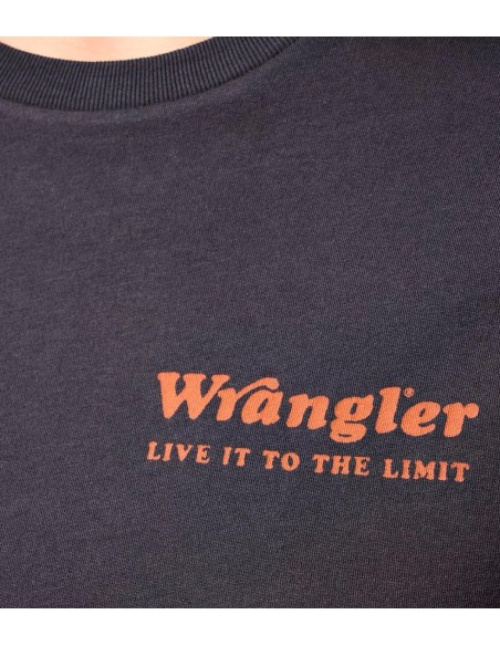 Wrangler - Camisetas Regular Tee Faded Black