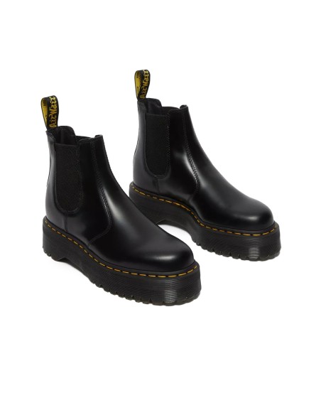 Dr. Martens - Botas Chelsea con Plataforma Quad Smooth