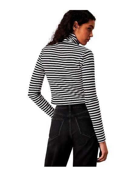 Calvin Klein - Camisetas Woven Label Rib Rollneck