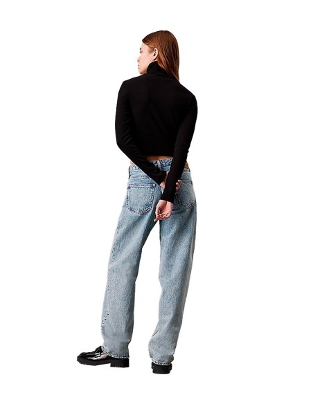 Calvin Klein - Camisetas Woven Label Rib Rollneck