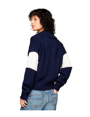 Tommy Jeans - Jersey Tricolor Con Cuello Rugby