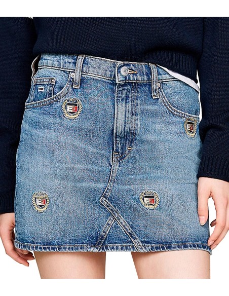 Tommy Jeans - Mini Falda Vaquera Izzie