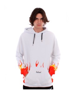 But Not - Sudadera con Capucha con Llamas Estampadas