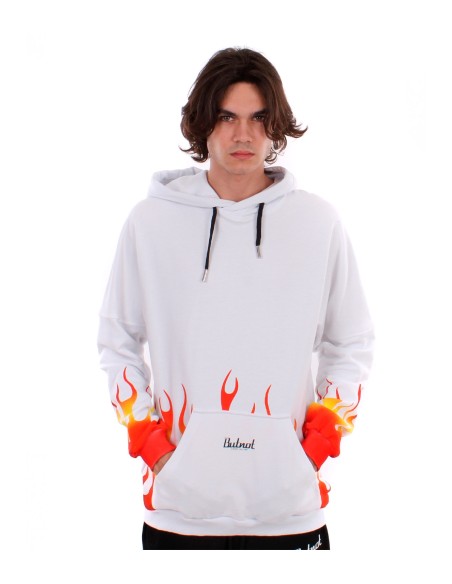 But Not - Sudadera con Capucha con Llamas Estampadas