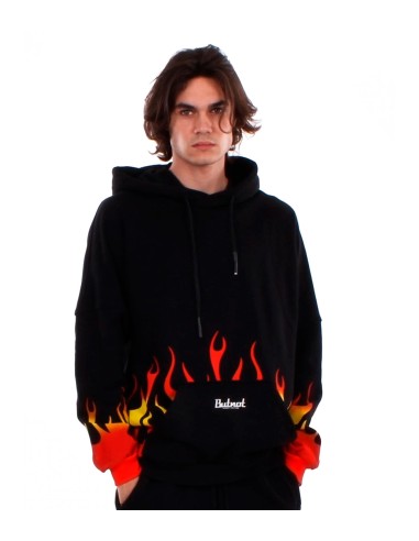 But Not - Sudadera con Capucha con Llamas Estampadas