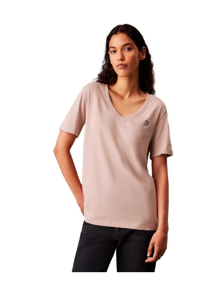 Calvin Klein - Camisetas Ck Embro Badge V-Neck Tee