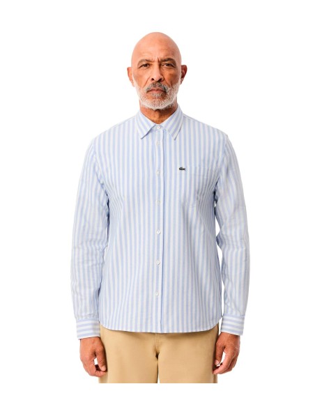 Lacoste - Camisa A Rayas Con Logo