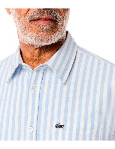 Lacoste - Camisa A Rayas Con Logo