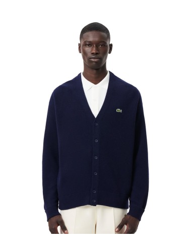 Lacoste - Cárdigan de Lana de Corte Holgado