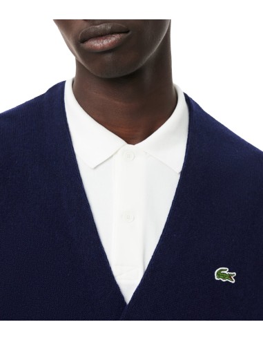 Lacoste - Cárdigan de Lana de Corte Holgado