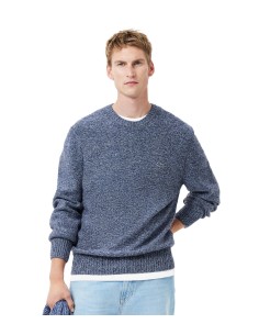 Lacoste - Jersey de Cuello Redondo de Lana Cardada Mercerizada