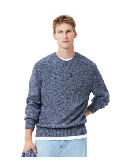 Lacoste - Jersey de Cuello Redondo de Lana Cardada Mercerizada